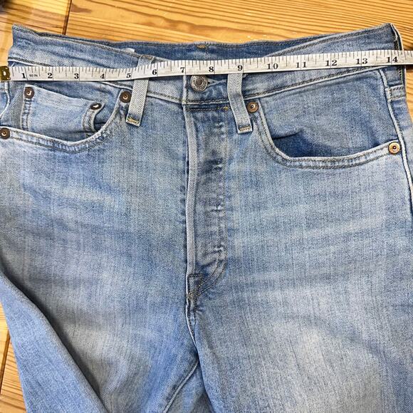 Levi's 501 Jeans Sz 26 Skinny Italian Selvedge Denim Heart Break High Light Wash - Picture 11 of 16